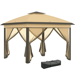 Borsa per il trasporto regolabile in altezza per Gazebo Pergola 11x11 Pop-up a doppio tetto con pareti laterali in rete con cerniera - Product Image 1