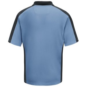 Chemise à manches courtes bleu clair pour homme, 100% polyester, style décontracté uni, tissu tricoté à séchage rapide, coupe classique - Product Image 2