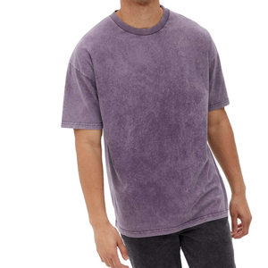 Custom Men Acid Wash T Shirt 100% Cotton Oversized Plus Size Graphic Men's T-shirts Print Logo Vintage T Shirt for Men - Product Image 3
