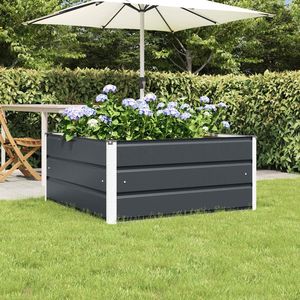 Jardinera de Acero Foeornon, 39.37 x 39.37 x 17.72 Pulgadas, Cuadrada, para Exteriores, Diseño Moderno y Minimalista - Product Image 3