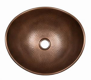 Fregadero de Cobre Martillado Hecho a Mano de Primera Calidad, de un Solo Tazón, para Instalar Sobre Encimera, Diseño Rústico, Acabado Mate, para Cocina - Product Image 3