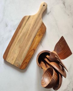 Planche à découper en bois style vintage, décoration maison, ustensiles de cuisine, planches à découper et à servir pour aliments et légumes, charcuterie, au meilleur prix - Product Image 2