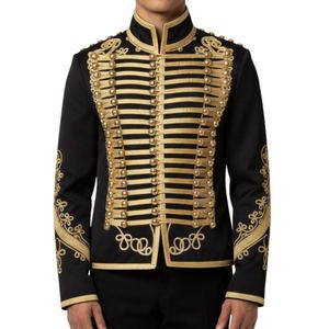 Unisex Black Gold Embroidered Premium Soccer Uniform Turn-<b>down</b> Collar Short Sleeve Regular Fit Letter Front All Seasons Wear - Product Image 1