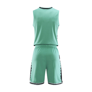 Unisex Basketball Jersey Set Sleeveless V-Neck Sublimated Moisture Wicking Blue <b>White</b> With Yellow Accents Adult Regular Fit - Product Image 6