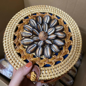 Wholesale Handmade Retro Ladies Bamboo Rattan Hobos Shape <b>String</b> Closure Single Strap Clutch Handbag Portable Made in Vietnam - Product Image 6