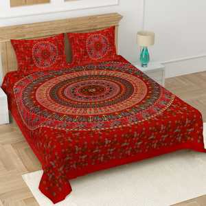 Draps de lit King Size classiques pour la maison, draps imprimés à la main, draps modernes faits à la main, draps imprimés à la main en coton pur, draps personnalisables - Product Image 3