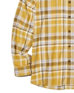 Chemise décontractée pour homme personnalisée, jaune moutarde à carreaux, coton et polyester, manches longues, boutonnée, motif à carreaux, douce et confortable à porter - Product Image 5