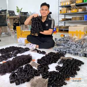 Super Double Drawn Bouncy Curls Vietnamese Raw Human Hair Bundles With Closure to Make Glueless Wigs for Black Women - Product Image 6