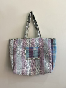 Handmade Vintage Reversible Kantha Tote <b>Bag</b> Shoulder Carry <b>Bag</b> <b>Boho</b> Quilted Shopping <b>Bag</b> - Product Image 5
