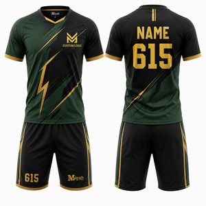 Conjunto de Uniforme de Fútbol Sublimado Personalizado de Micah Corporation, 100% Poliéster, Secado Rápido, Transpirable, Manga Corta, Uniforme de Equipo - Product Image 1