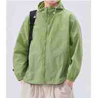 Veste coupe-vent légère de qualité supérieure avec capuche réglable, tissu à séchage rapide pour les aventures en plein air et l'usage quotidien