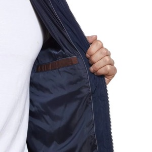 Custom Winter <b>Canvas</b> Puffer <b>Jacket</b> Stand Patchwork <b>Men</b> Women OEM ODM Quilted Outdoor Fashion Front Logo Breathable Quick Dry - Product Image 6