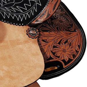 All Purpose Leather Horse Saddle With Classic Finish And Adjustable Features Hand Tooled Western Leather Trail Saddle For Horses - Product Image 2
