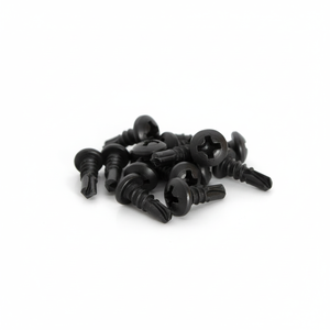 PDC 11 Tornillo de cabeza plana de acero al carbono recubierto de negro con punta de taladro Phillips de 6.8 pulgadas, grado 4.8, rosca estándar de 3.5-4.8mm - Product Image 1