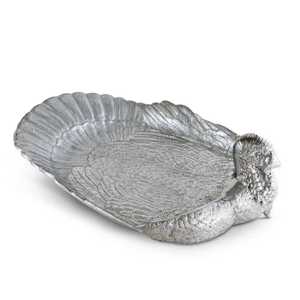 Plato de Servir de Metal con Forma de Flor Dorada, 2 Recipientes con Servidor de Nueces Incorporado, Vajilla Skies Trader - Product Image 5