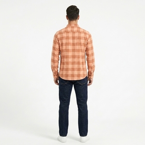 Men's Blue Plaid Long Sleeve <b>Shirt</b> Casual Button Front Woven Flannel <b>Shirt</b> for Everyday Fashion - Product Image 3