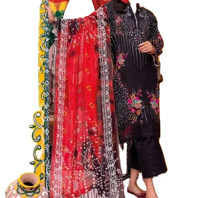 Pakistan mùa hè mới salwar kameez nặng thêu Hot Bán Đảng DRESS/nhà máy tốt nhất giá Đảng Dress