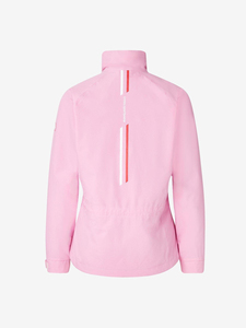 เสื้อแจ็คเก็ตสปอร์ตกันลมสีชมพูพร้อมปกตั้ง แขนยาว ทรงปกติ เสื้อแจ๊กเก็ตผู้หญิง ดีไซน์สีพื้น - Product Image 2