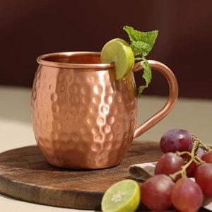 Luxury Copper Moscow Mule <b>Mugs</b> <b>Set</b> Designed For Cocktail Lovers Stylish Addition To Kitchen Bar And Dining - Product Image 2