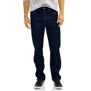 Customize <b>Men's</b> Jeans Denim Manufactures Straight Casual Regular Fit Pant Boys <b>Stretch</b> Jeans Zipper Fly Washed Logo Waist - Product Image 6