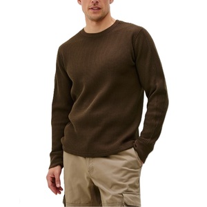Camiseta de Algodón Orgánico para Hombre, Camiseta Térmica de Manga Larga con Cuello Redondo, Camiseta Térmica de Manga Larga Personalizada de Bangladesh - Product Image 1