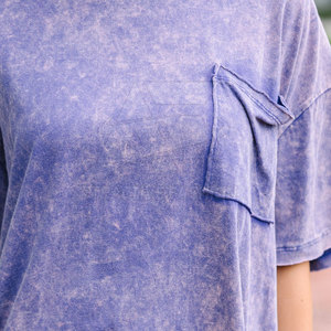 Camiseta Casual para Mujer, Talla Adulto, Lavado Ácido, Algodón Premium, Corte Holgado, Estilo Diario - Product Image 6