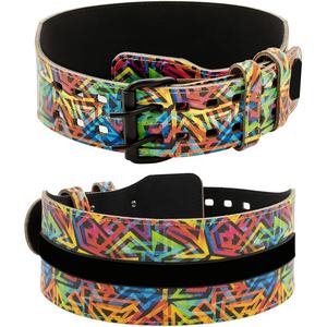 เข็มขัดยกน้ำหนักหนังแบบปรับได้สำหรับออกกำลังกายและความแข็งแรงทนทานทนทาน - Product Image 1