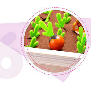 WUDLY Jeu d'association éducatif Jeu de société à thème de potager en bois avec figure de fermier - Product Image 1