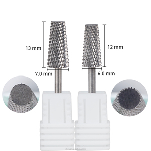 Yaqin <span class=keywords><strong>OEMD</strong></span> ODM Factory 3/32\" Forets à ongles professionnels en carbure de tungstène, coniques, à tête plate, coniques, pour le nettoyage des cuticules - Product Image 4