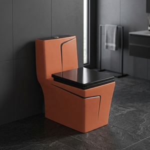 Inodoro de cerámica de una pieza sin borde de primera calidad con asiento UF de cierre suave para baño residencial moderno - Product Image 6