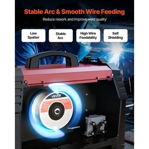 Filo per saldatura MIG a filo animato senza gas E71T-11 da 0,035 pollici, 10 libbre, a bassa dispersione di scintille, per saldatura ad arco in tutte le posizioni su acciaio dolce - Product Image 3