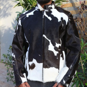 Chaqueta de hombre, auténtica chaqueta de cuero vacuno genuino para hombre, cuero vacuno genuino americano de alta calidad - Product Image 1