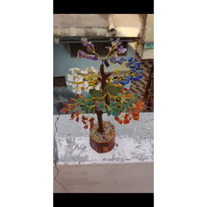Árbol Bonsái de Piedras Preciosas Naturales de 7 Chakras, Figura Hecha a Mano, Feng Shui, Reiki, Cristal, Artesanía Navideña, 300 Bds Tree - Product Image 3