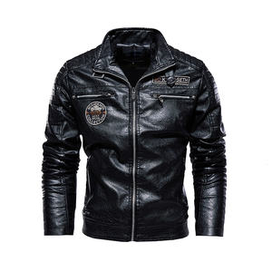 Chaqueta De cuero 2023 para Hombre, chaqueta De invierno De lana para motocicleta, chaqueta De piel sintética, cortavientos con cuello De piel extraíble, ropa De Hombre, abrigo ajustado- - Product Image 3
