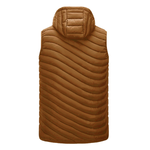 Gilet matelassé sans manches pour homme, veste d'hiver chaude et légère, coupe-vent décontractée, fournisseur OEM - Product Image 4