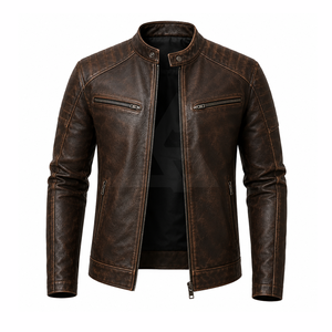 2026 Custom Leather <b>Jacket</b> Manufacturer Wholesale Fashion Apparel Supplier Premium Genuine Leather Outerwear OEM Private Label - Product Image 1