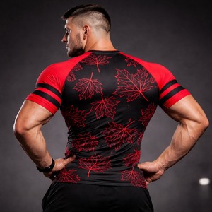 Best Selling Custom Sublimated Front MMA Rash Guard Full Sleeve <b>Compression</b> <b>Shirt</b> Anti-UV Eco-Friendly Spandex/Polyester High - Product Image 2