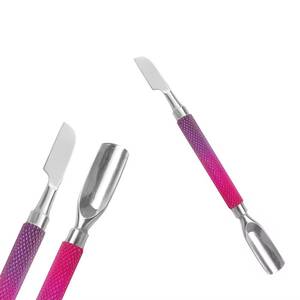 Ensemble d'outils pousse-ongles chirurgicaux Morje à double tête en acier inoxydable avec manche dégradé rose pour manucure (double usage) - Product Image 4