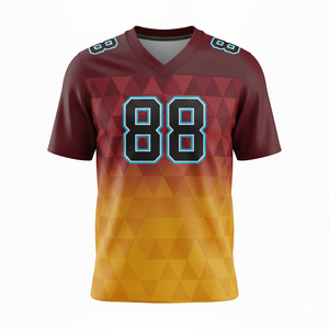 Custom Breathable Anti-Bacterial American Football Jersey Short Sleeve Mesh Game Uniform XL Plus Size - Product Image 3