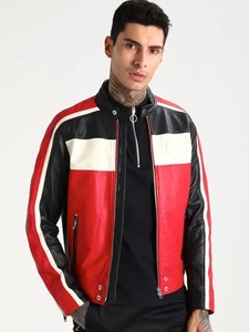 Chaqueta de Cuero Estilo Motero para Hombre, Moderna y Atractiva - Product Image 3