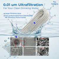 Purificateur d'eau domestique sous-évier Moolmang Premium 11 pouces, 4 étapes, UF, sans réservoir, durée de vie du filtre 12 mois, 1600 GPD, changement rapide