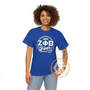 GREEK TREASURES เสื้อยืดคอกลมผ้าเจอร์ซีย์ปักลายตัวอักษรสำหรับผู้หญิง Zeta Phi Beta Sorority ระบายอากาศได้ดี ผลิตจากผ้าฝ้าย 100% - Product Image 4