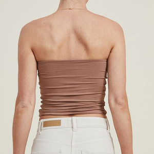 Top Corto de Verano de Alta Calidad, 1 Pieza, al por Mayor, a la Moda, Elástico, con Cuentas, Estilo Casual, Camiseta de Mezclilla Estampada para Mujer - Product Image 4