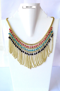 Collier à maillons perlés géométriques en forme de cœur de haute qualité pour femme, style bohème opale, bijou cadeau, accessoire de mode pour fête, vente en gros - Product Image 6
