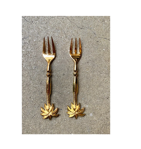 Elegante Tenedor de Latón con Diseño de Mango Corto Sencillo, Juego de Tenedores y Cucharas Artesanales, Vajilla en Oferta, Tenedor de Latón - Product Image 4