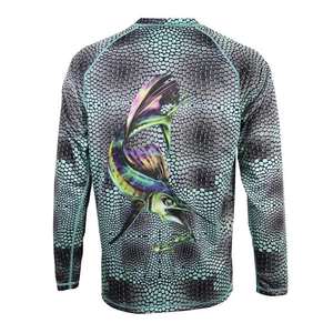 2026 <b>Men's</b> Custom Sublimation <b>Long</b> Sleeve Fishing Shirts UV Protection Polyester Material Fishing Wear - Product Image 4