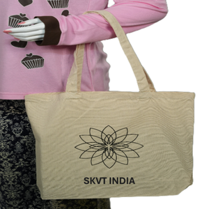 Custom Large Solid Waterproof Cotton <b>Canvas</b> Tote Shoulder Bag Black White <b>Shopper</b> for Women-Fashionable Logo Pattern Shopping - Product Image 5