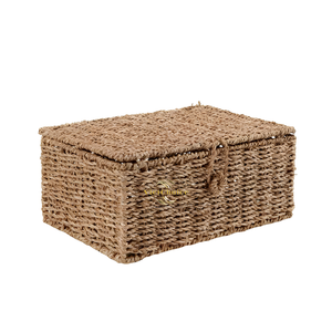 Panier de rangement en jonc de mer sur mesure, tressé à la main en fibre naturelle, pour l'aménagement et la décoration intérieure professionnelle, Vietch, achat en gros - Product Image 1