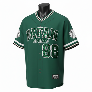 Camiseta 100% algodón para hombre, corte holgado, estampada, estilo béisbol, malla deportiva de poliéster GSM, tacto suave, con apliques y bordados personalizados. - Product Image 4