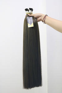 Extensions de cheveux en vrac au prix de gros, cheveux humains vietnamiens double noyés 100 grammes, couleurs claires 32 pouces - Product Image 2